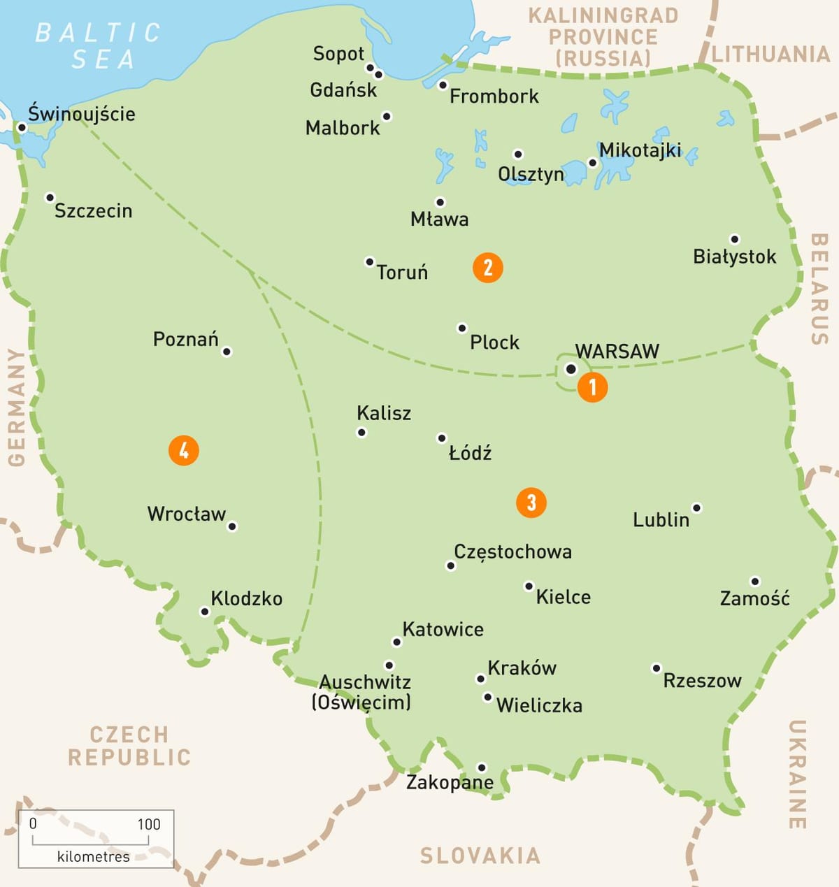 地図ポーランド洋室