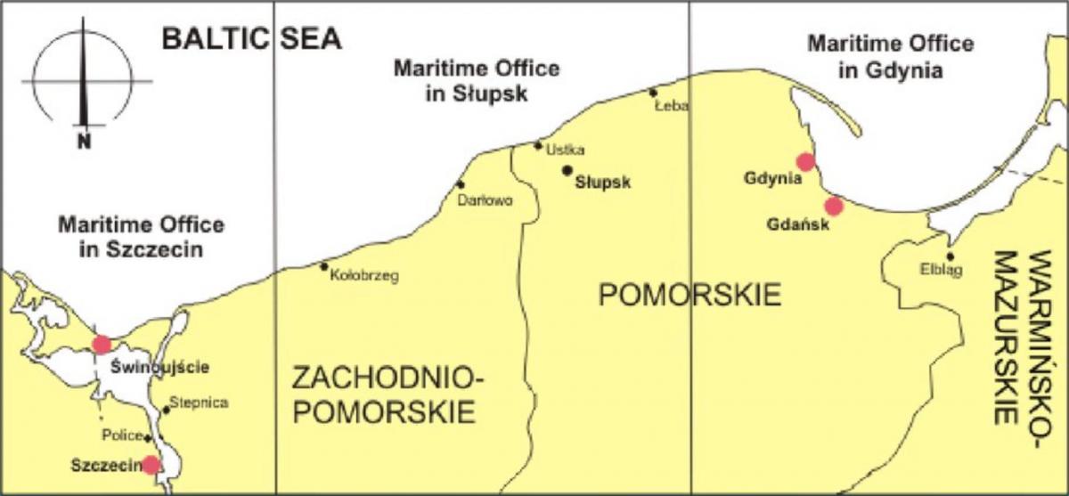 地図ポーランドポート
