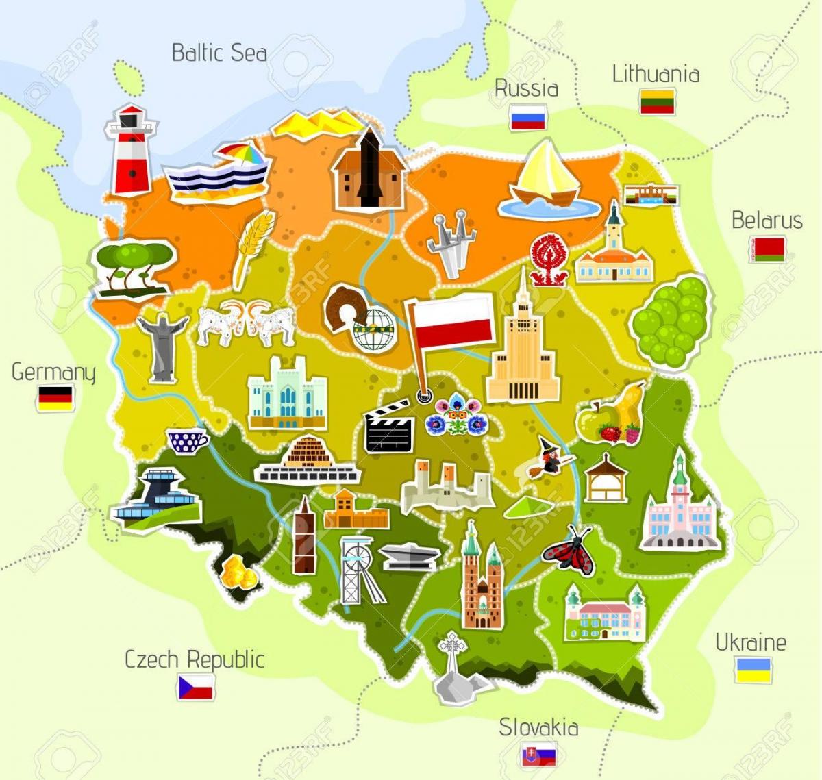 地図ポーランド記念碑