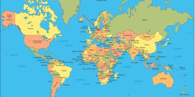 世界地図ポーランド