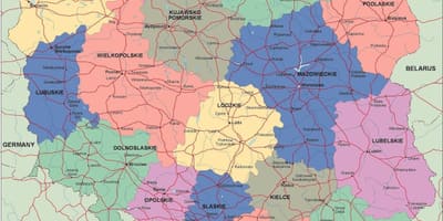 地図ポーランド政治