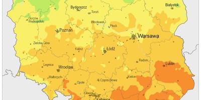 地図ポーランドの気候