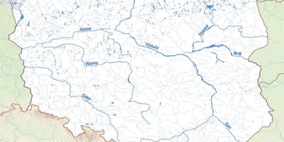 地図ポーランド川
