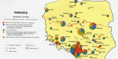 地図ポーランドの自然源