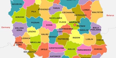 地図ポーランド国