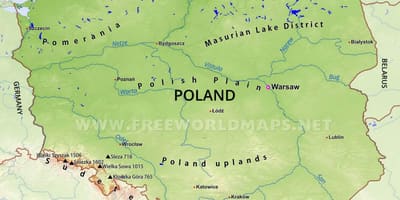 地図ポーランド山