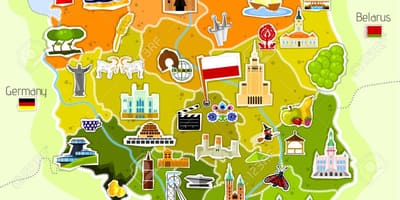 地図ポーランド記念碑