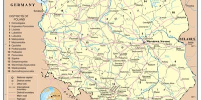 地図ポーランドの輸送